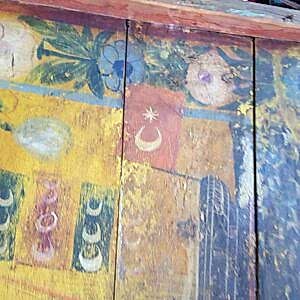 Ahşap sandık kapak iç süslemesi