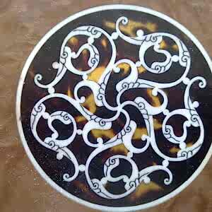 Bağa içine fildişi kakma